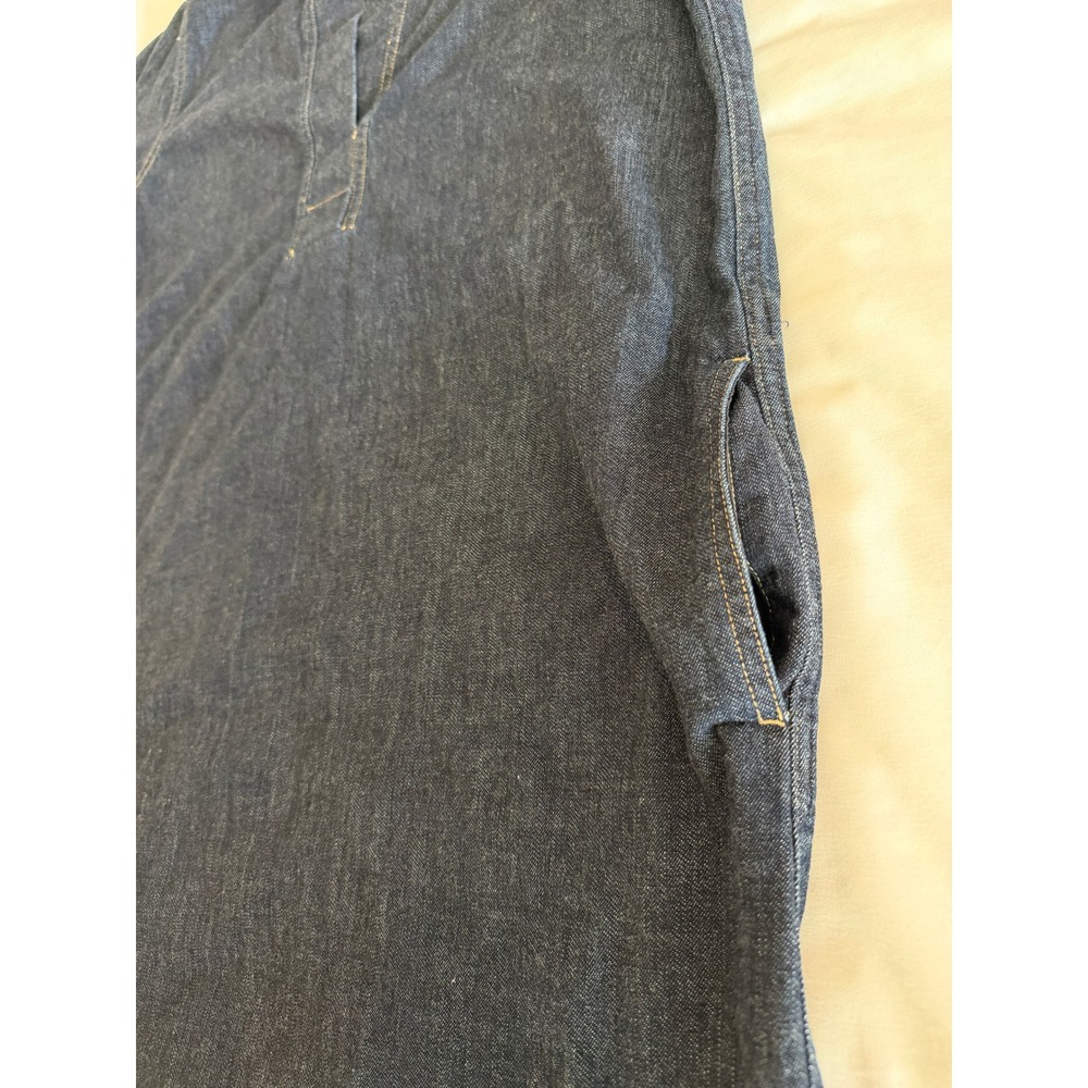 Lauren Ralph Lauren Denim T-Shirt Dress Dark Wash Split Neck Indigo Short Sleeve - Picture 6 of 8